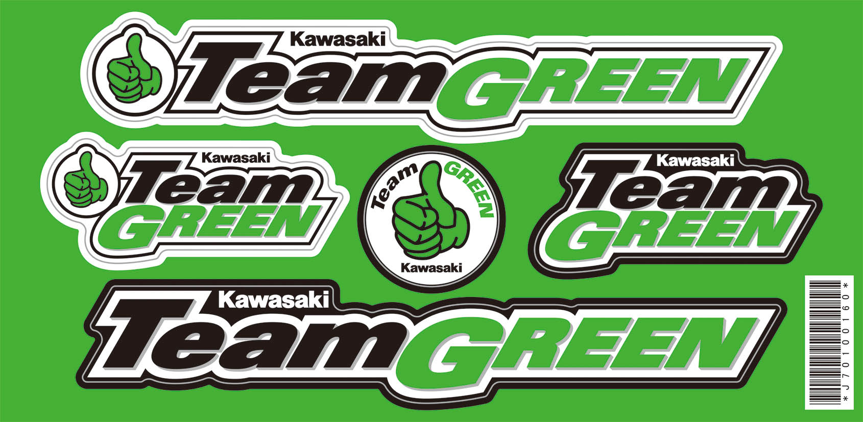 TeamGREEN　ステッカー　１４ グリーン